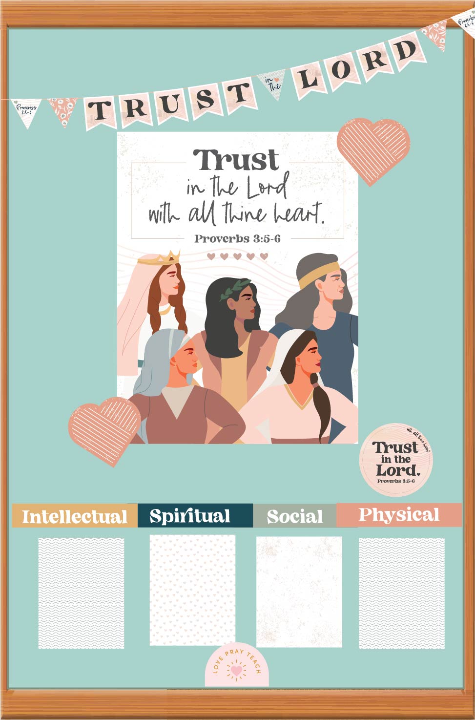 2022 Youth Theme "Trust in the Lord" Proverbs 3:5-6 Printable Packet for Young Women www.LovePrayTeach.com